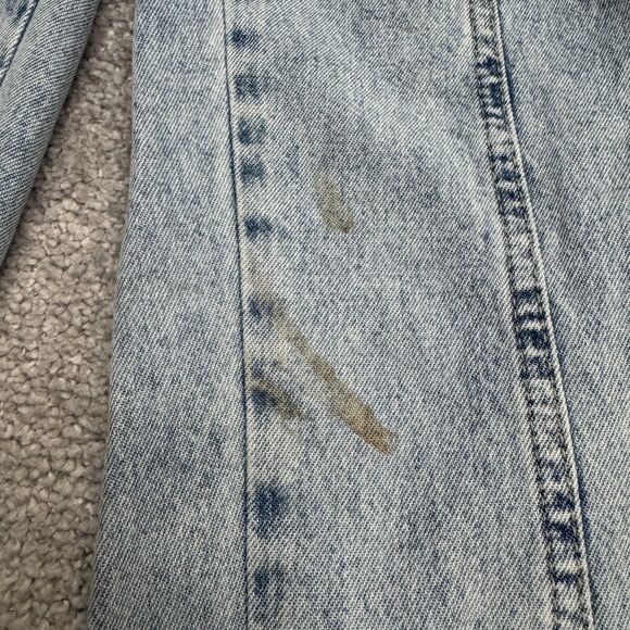 Free People Acid Wash High Rise Tapered Leg Mom Denim Jeans Womens 24 Button Fly - Picture 6 of 16